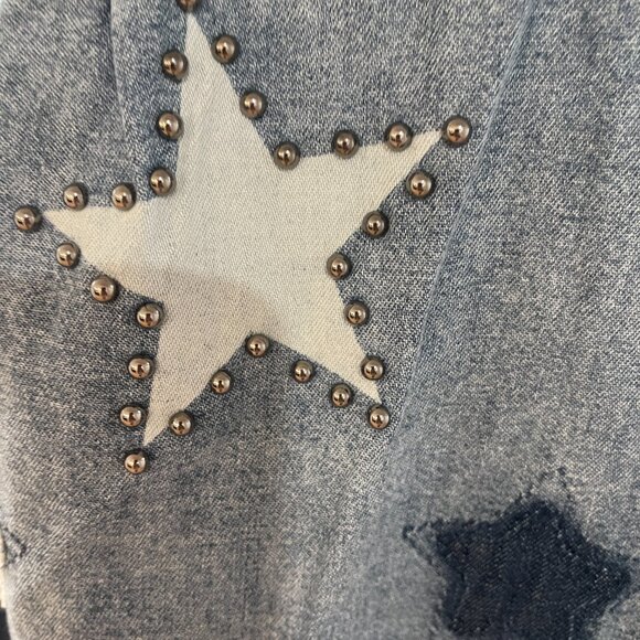 One Teaspoon x Free People Everyday Blue Classic Star Shirt NWT Size XS - Picture 8 of 10